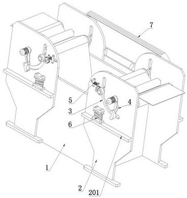 A copper foil surface treatment machine with self-adaptive tension