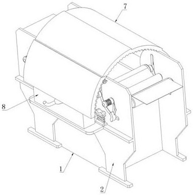 A copper foil surface treatment machine with self-adaptive tension