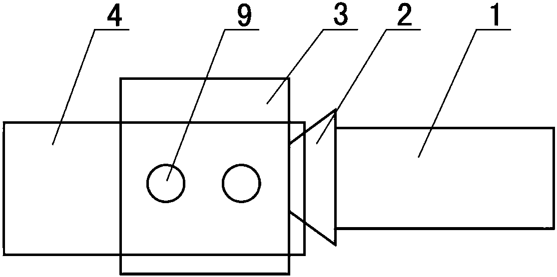 Mounting device for large mass test piece on vibrating centrifuge