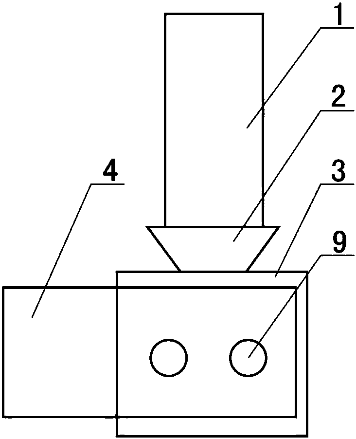 Mounting device for large mass test piece on vibrating centrifuge