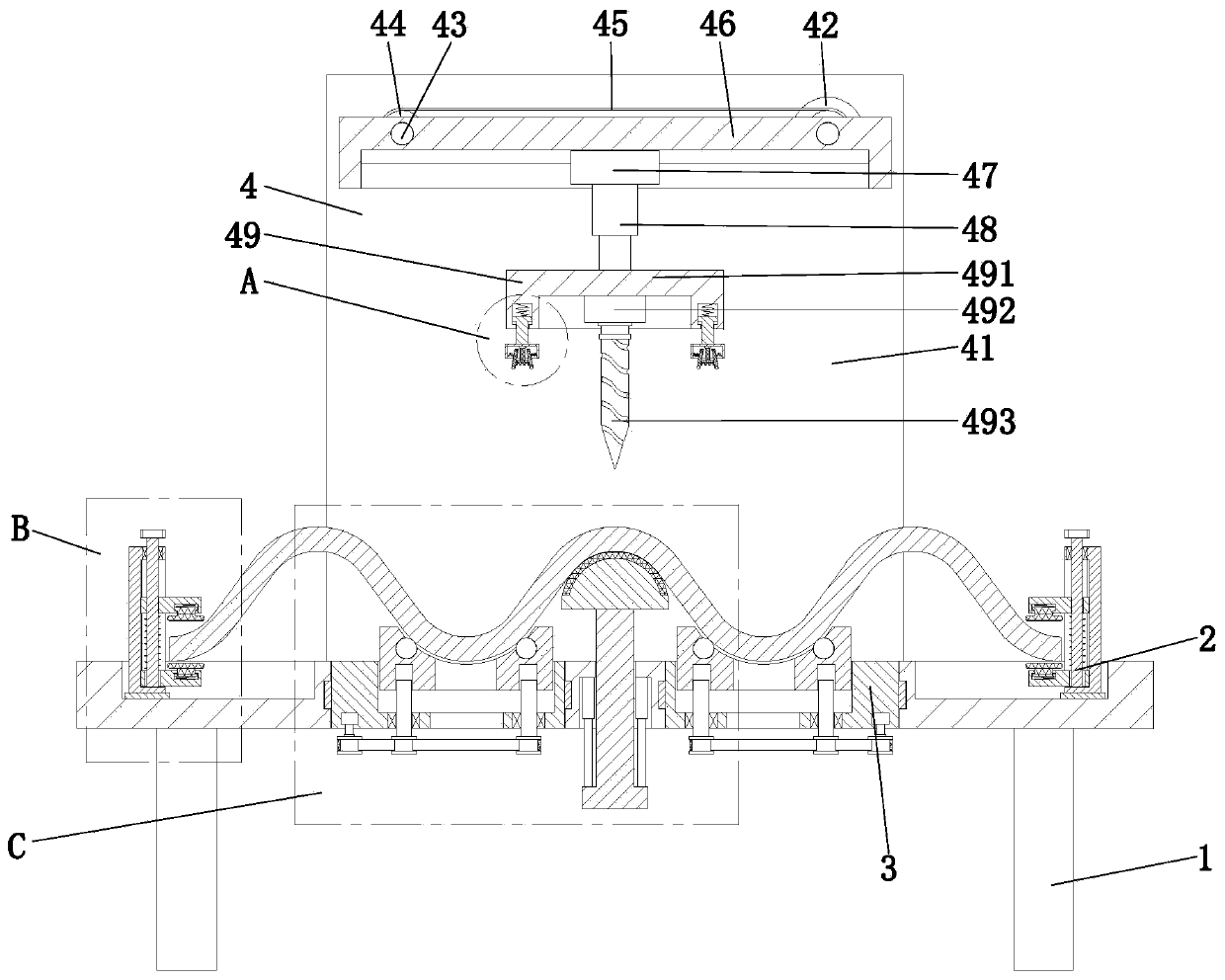 Drilling method for interlayer board of steel-structured building