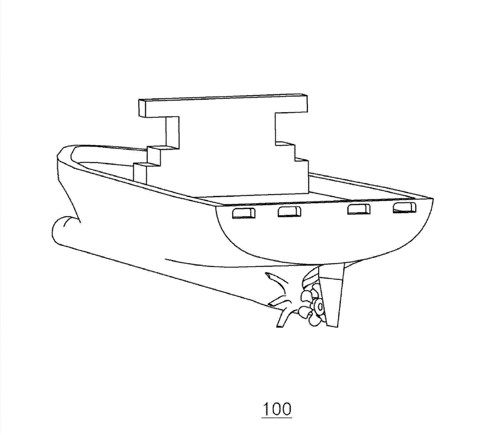 Forming method for stern structure of ship attached with asymmetric twisted flow control fin