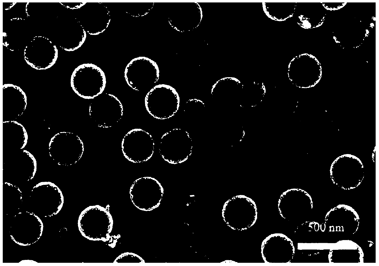 A kind of hollow spherical mesoporous ptau nanomaterial and its preparation method and application