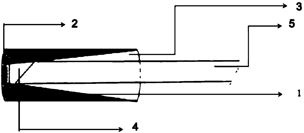 Injector needle cap preventing liquid leakage during air exhausting