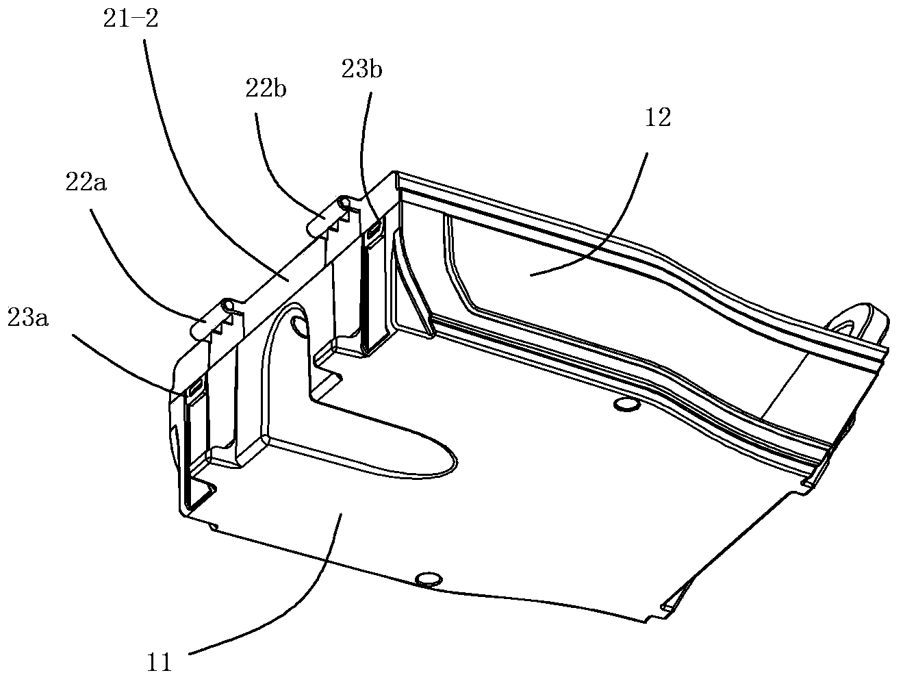 Battery case of electric bicycle