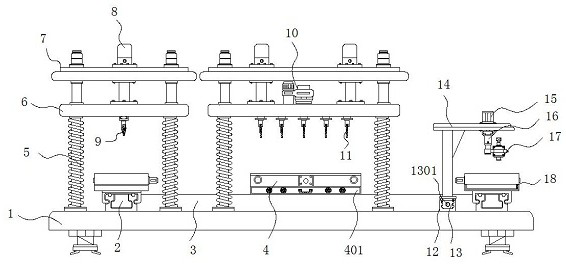 Automobile tensioning wheel rocker arm machining device capable of detecting sizes of rocker arms