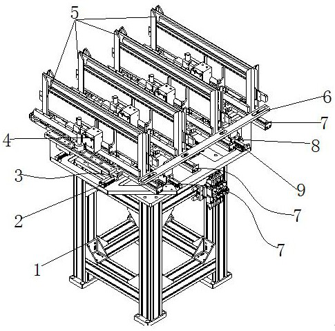 Automatic rotating distance changing device