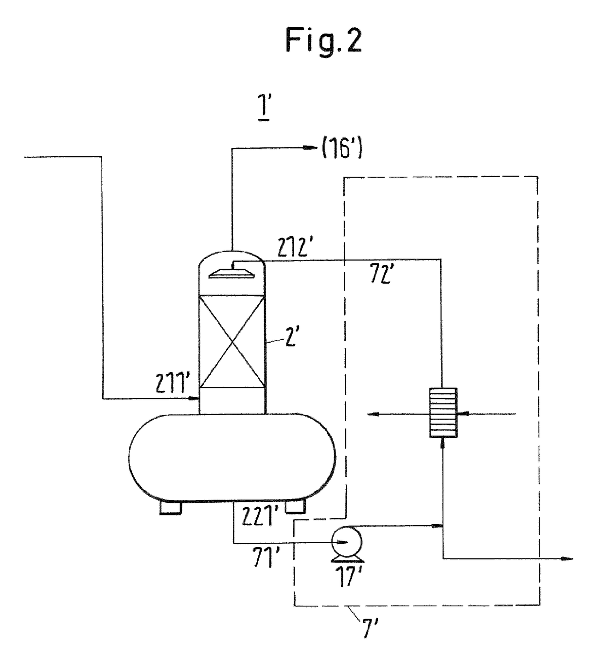 Method for removing an ester from a vapor mixture