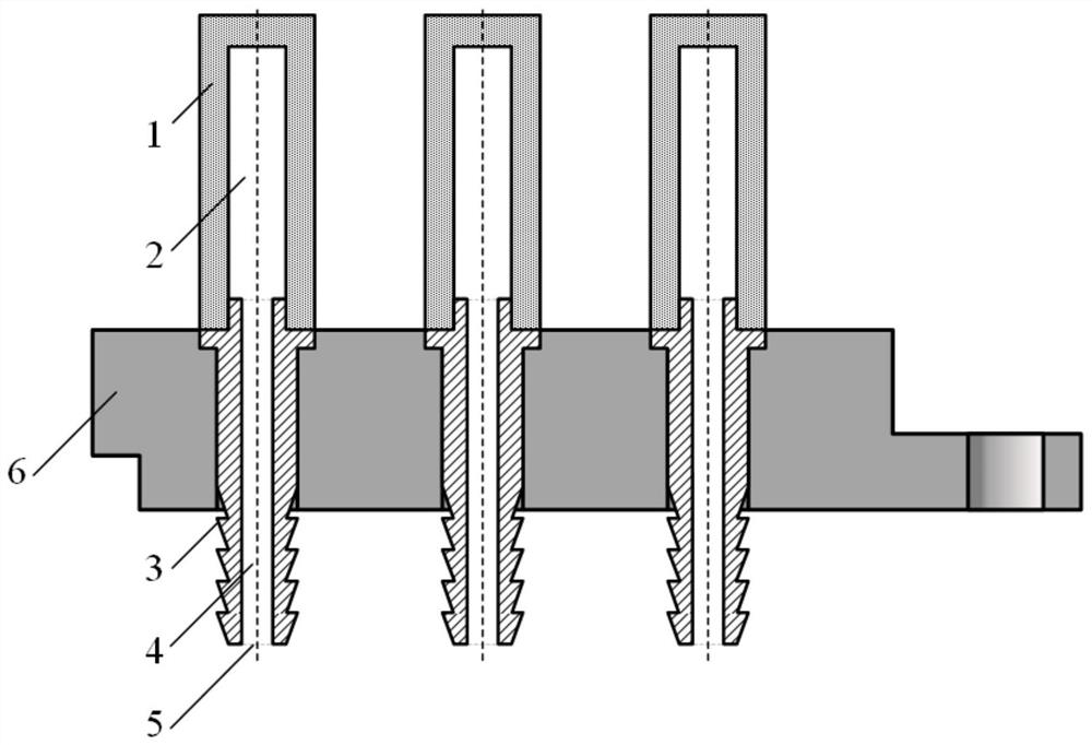 Three-column fuel supply structure for hypersonic vehicle scramjet