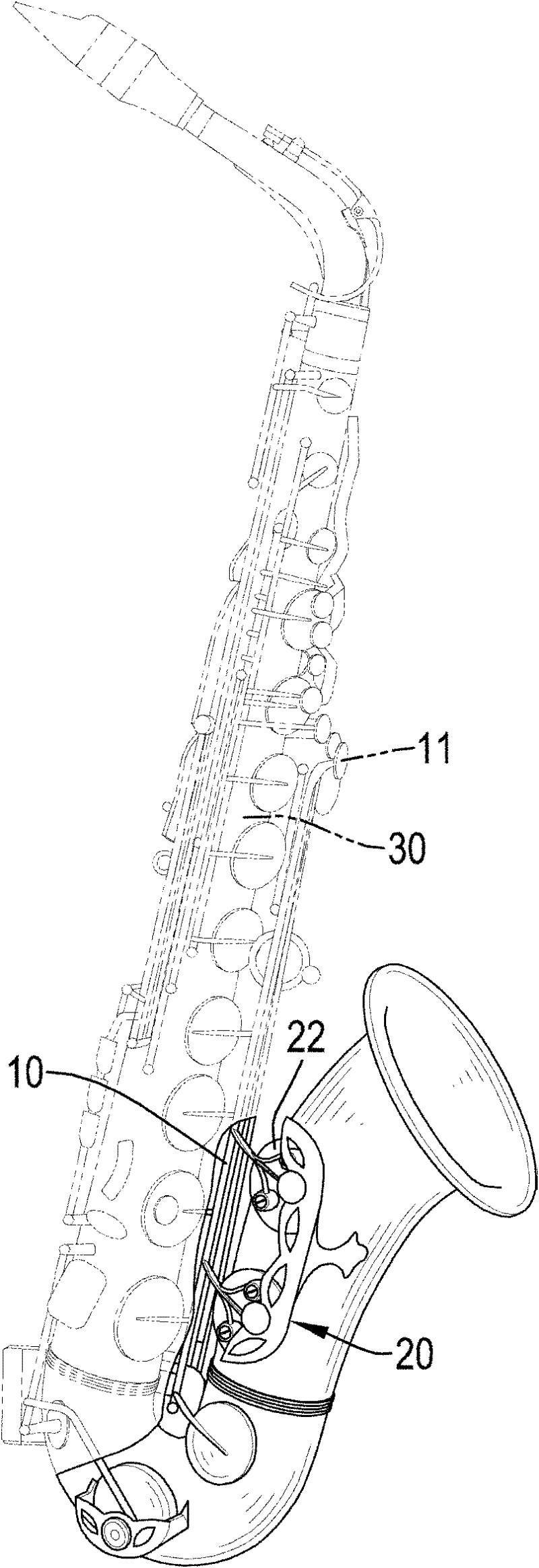 Key cup adjustment device for a wind instrument