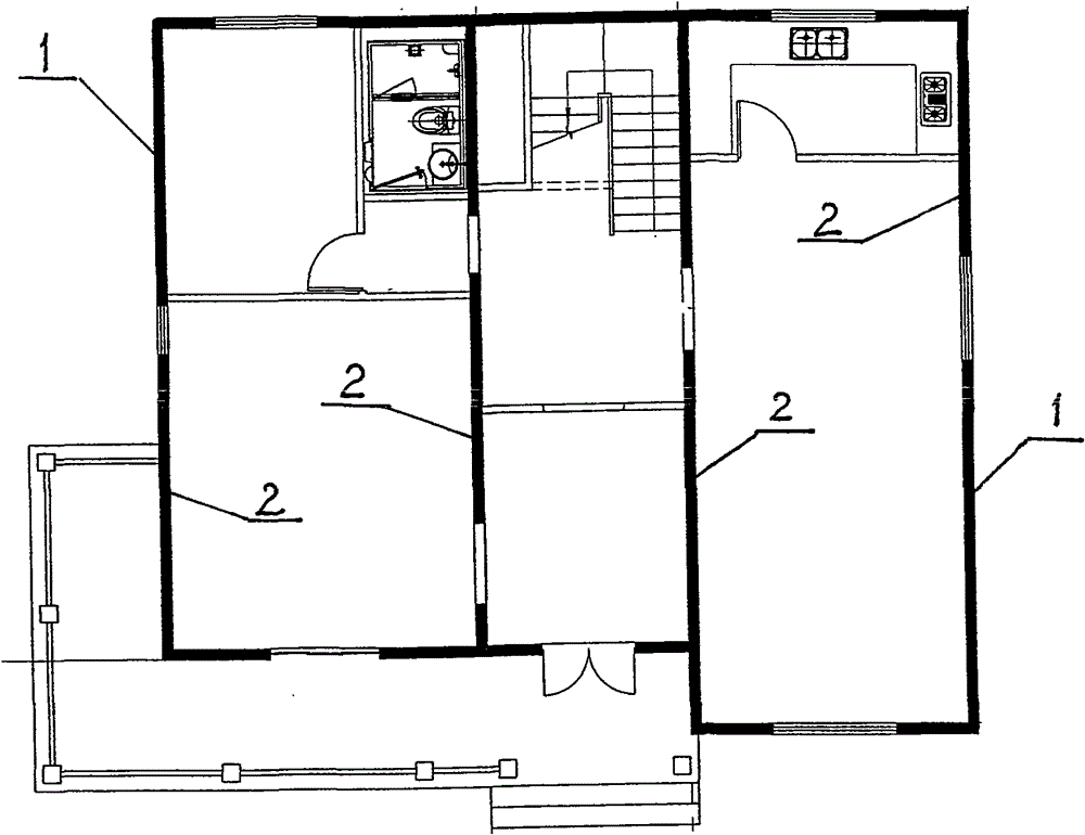 Building structure assembled by concrete dense rib plate box body units