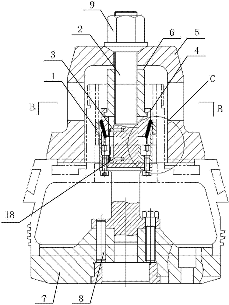 Mortise machining device for disks of air compressors