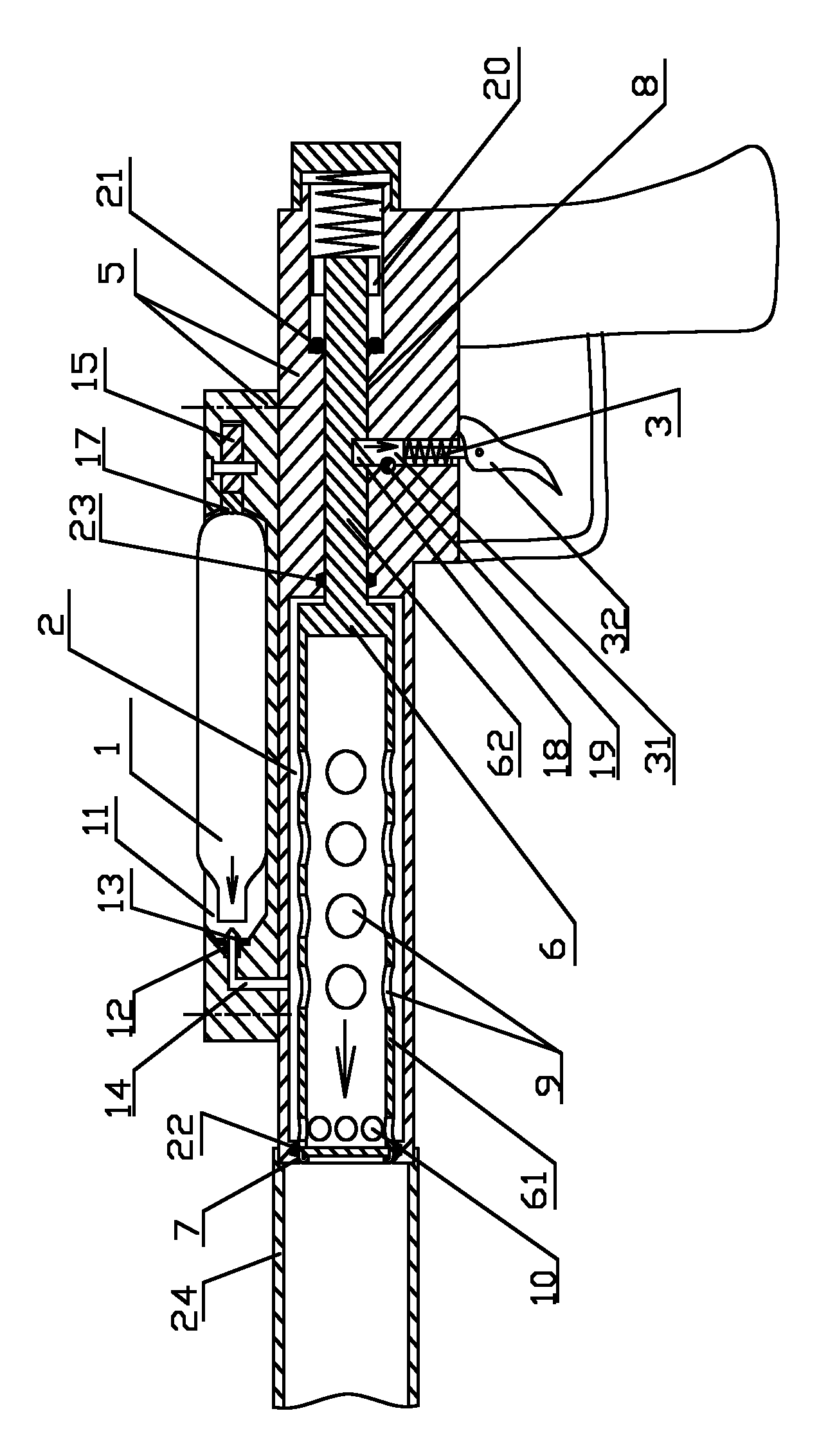 Pneumatic-piston throwing device