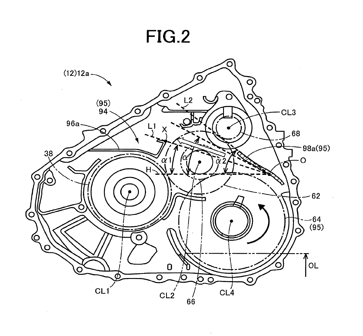 Lubricating device for components within casing structure of vehicular power transmitting system