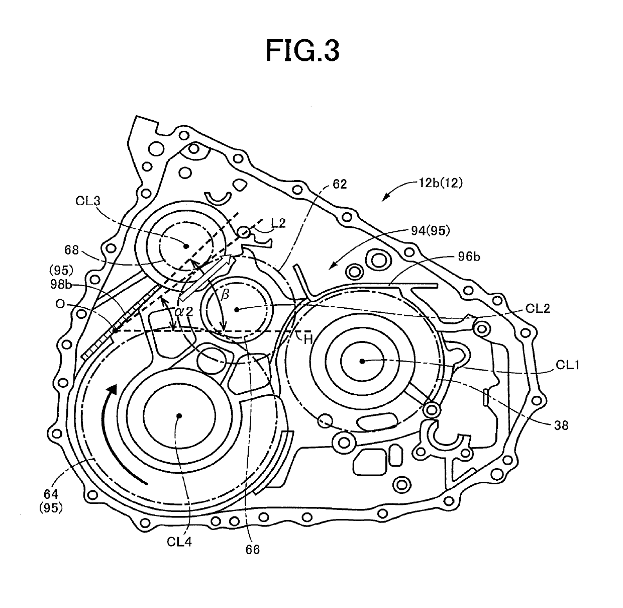 Lubricating device for components within casing structure of vehicular power transmitting system