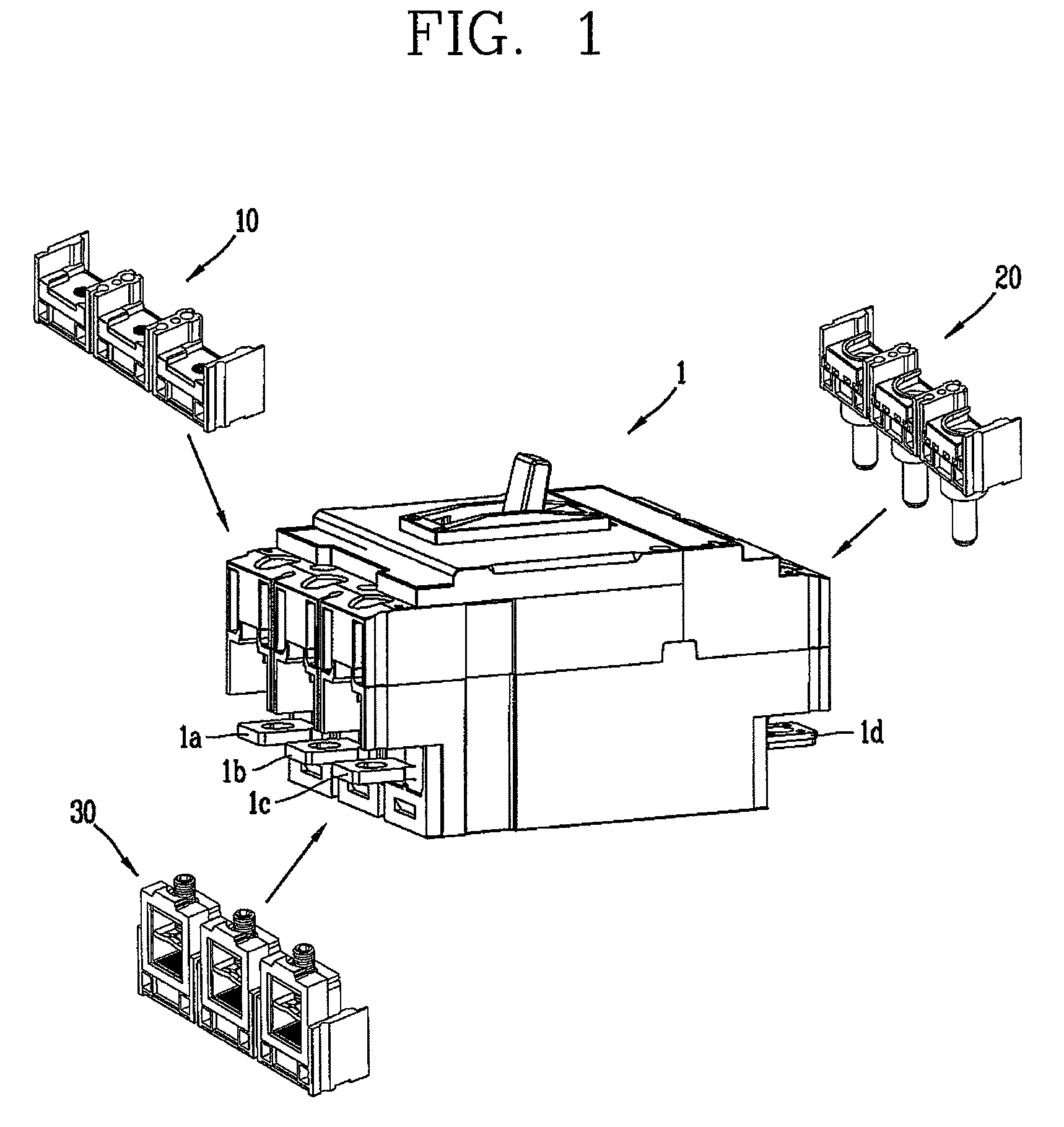 Terminal module assembly for molded case circuit breaker and molded case circuit breaker having the same