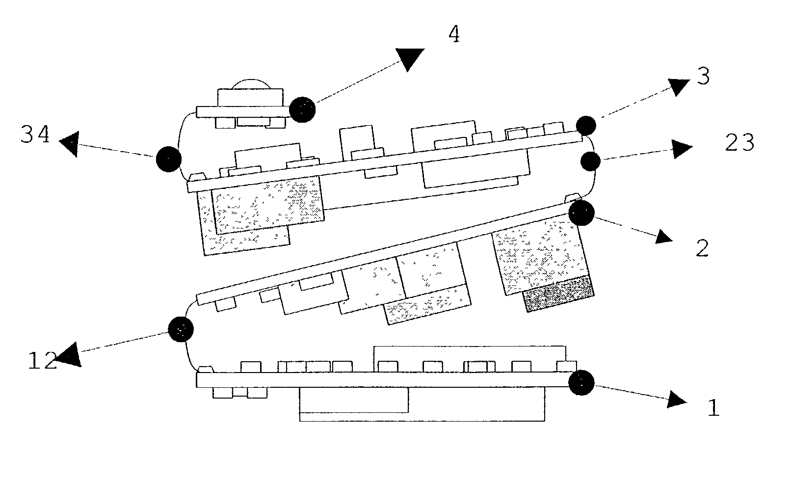 Electronic units and method for packaging and assembly of said electronic units