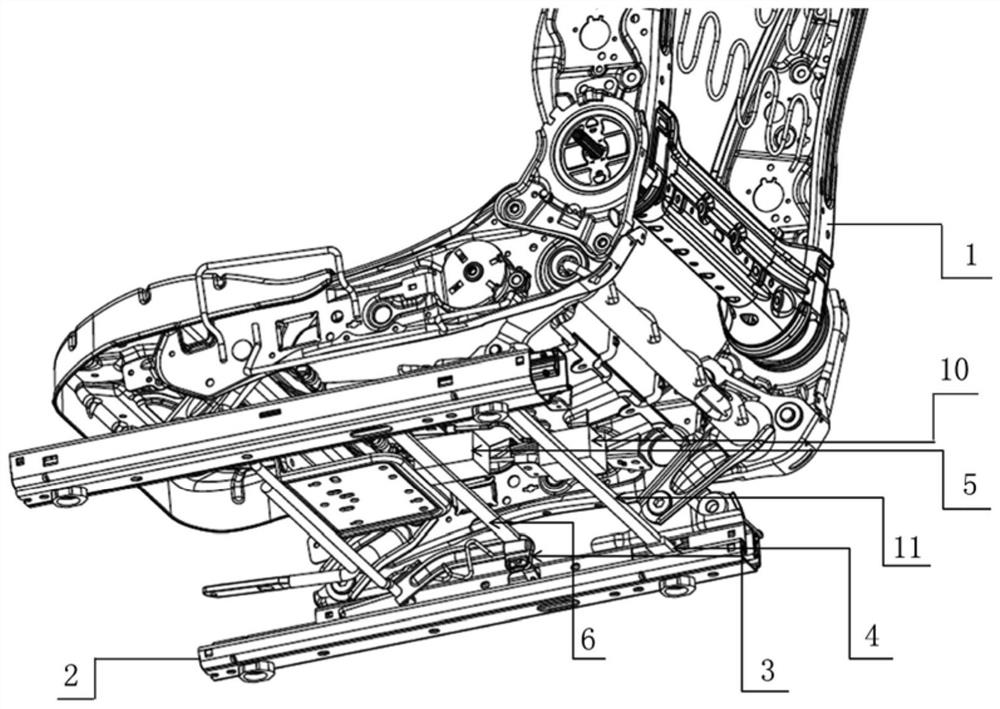 An automatic sliding seat for preventing whiplash, seat control method and automobile