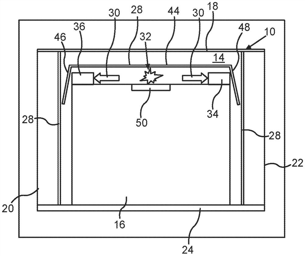 Battery housing for at least one battery cell and motor vehicle