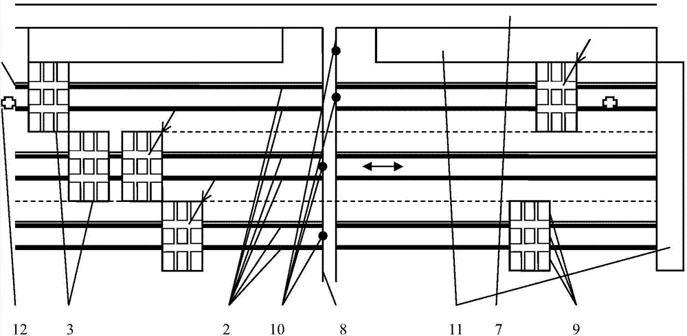 Method and device for arranging a rail-base movable photovoltaic power generation system in farmland