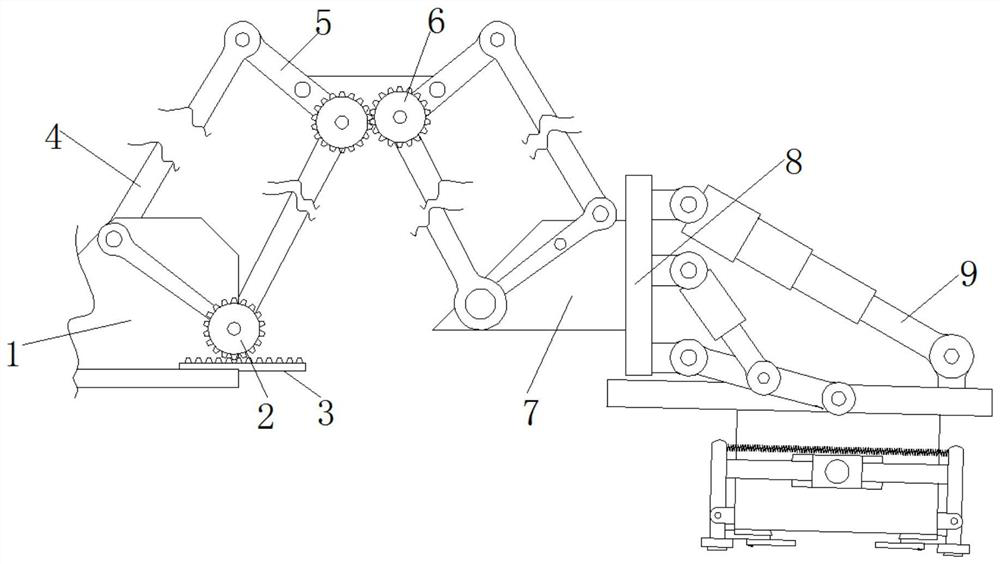 High-efficiency quick gear-based warehousing transport device