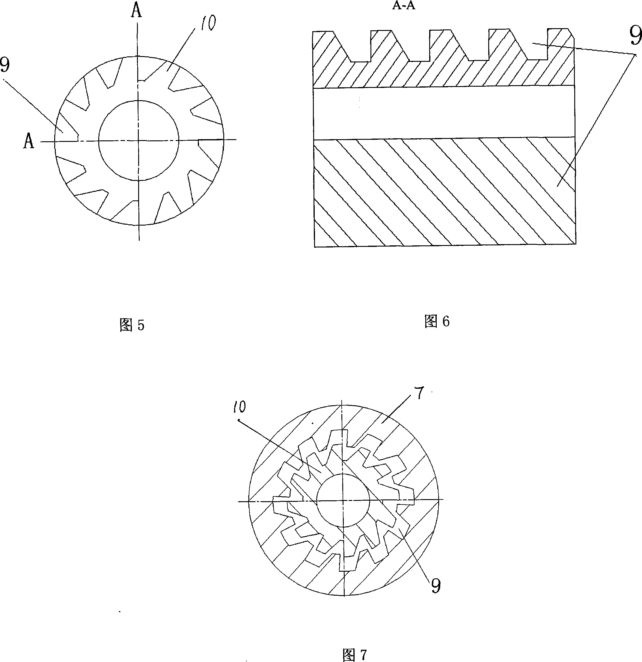 Cyclone type nozzle high-pressure blowing circuit breakers with groove