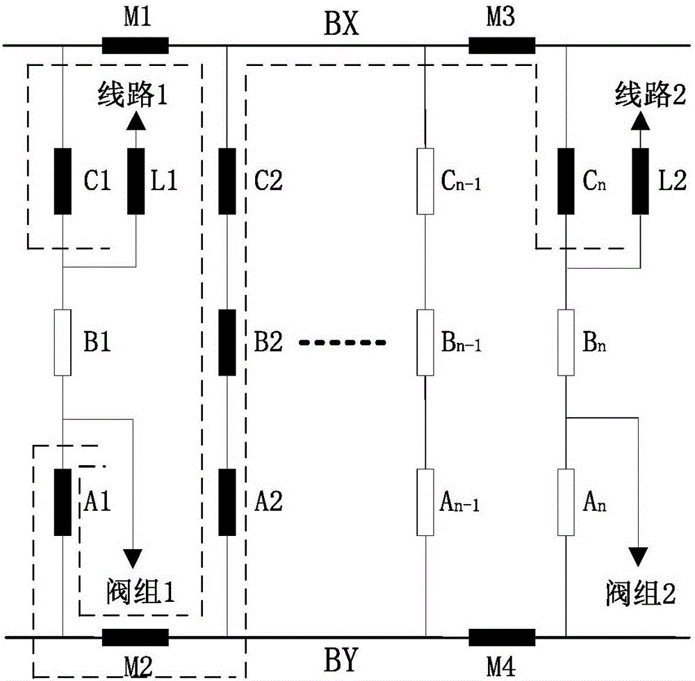 Last circuit breaker judgment method and device of bus tie switch involved AC field