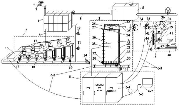 Method for testing vertical permeability characteristic of sand gravel damming material of earth-rock dam