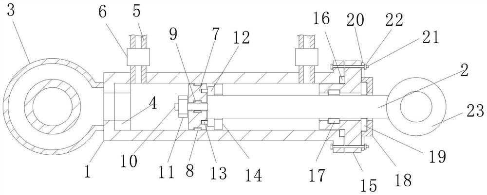 Hydraulic oil cylinder assembly