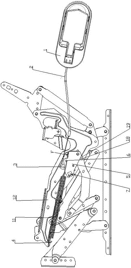 An automatic recovery device for movable sofa legs