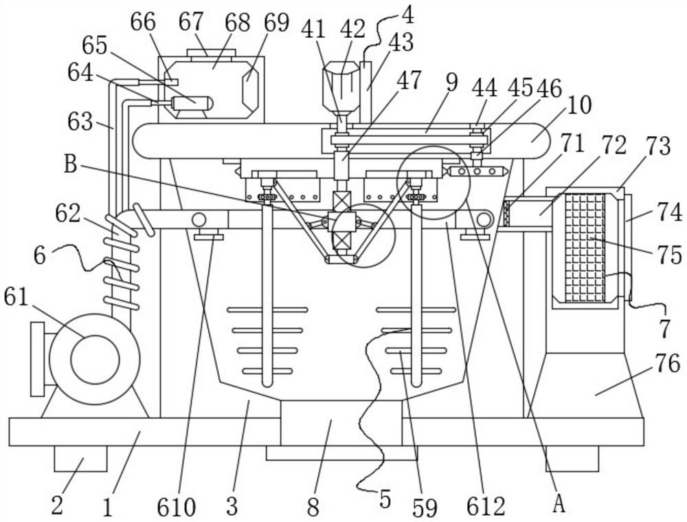 Assembled waste residue recovery device with waste residue cooling function for iron and steel smelting