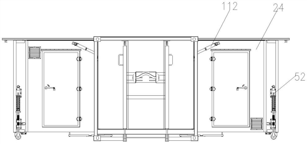 One-key unfolding and folding square cabin and unfolding and folding method