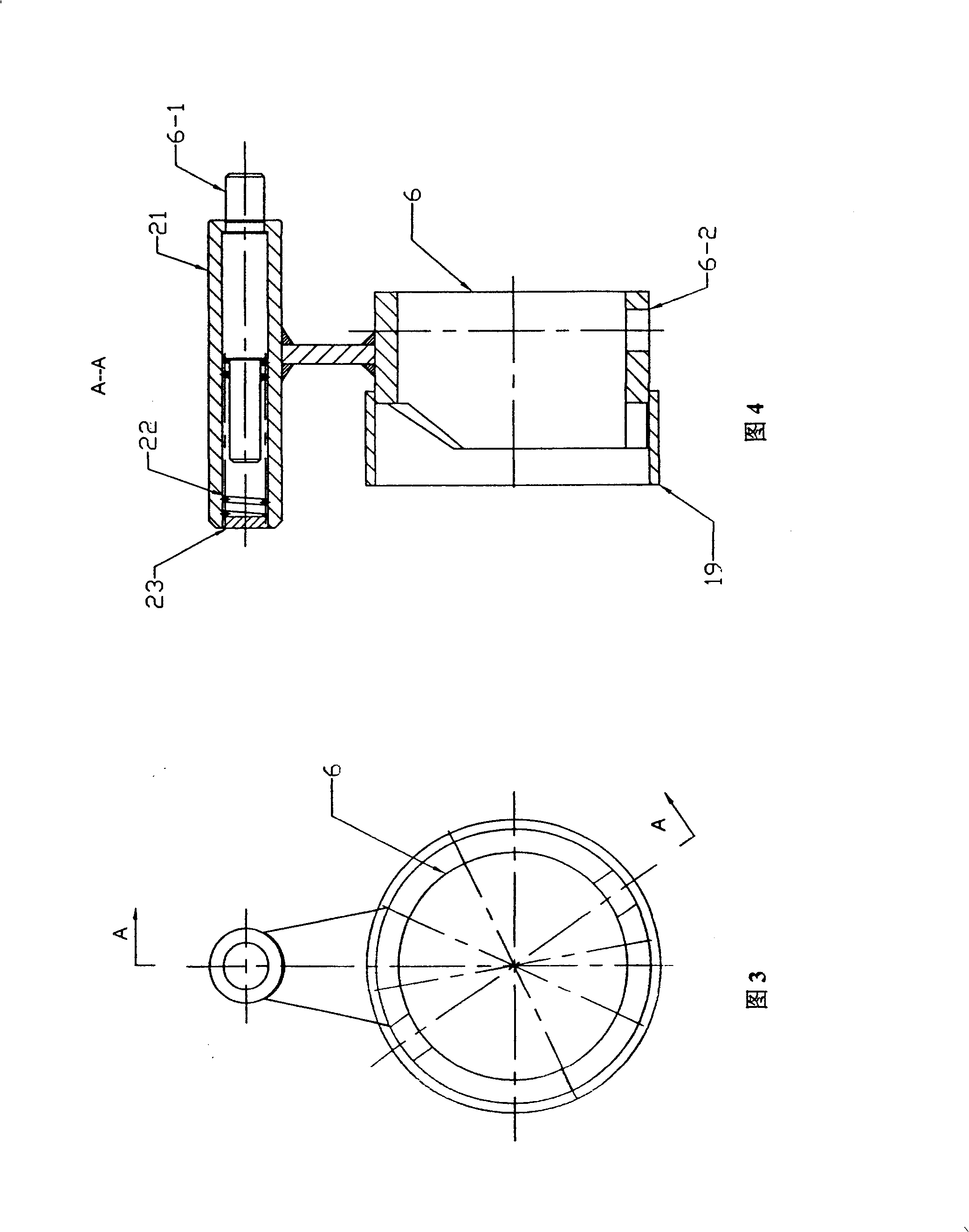 Piston type automobile tractor and assembling method thereof