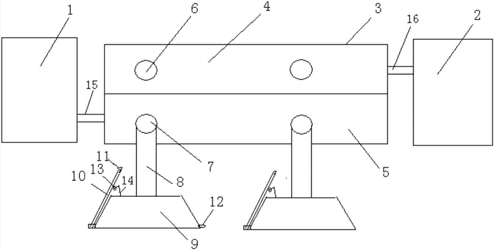 Mixed dust collection system used in cutting process of circuit board substrate and using method thereof