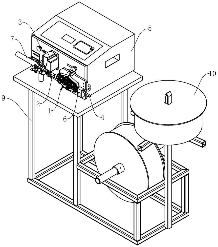 An all-in-one machine for cutting and marking water purifier water pipes