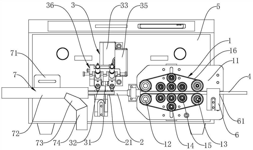 An all-in-one machine for cutting and marking water purifier water pipes