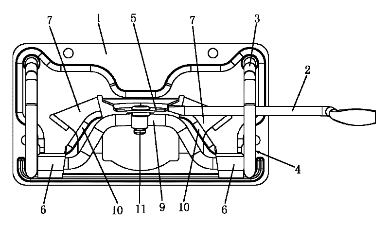 Handle clip with self-contained elastic sheet