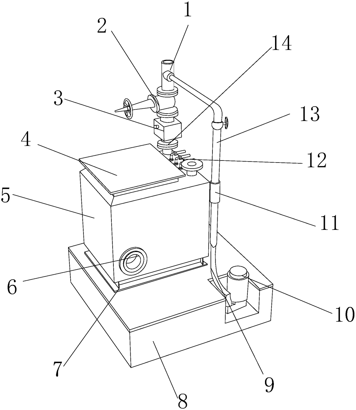 Automatic water injection and drainage device