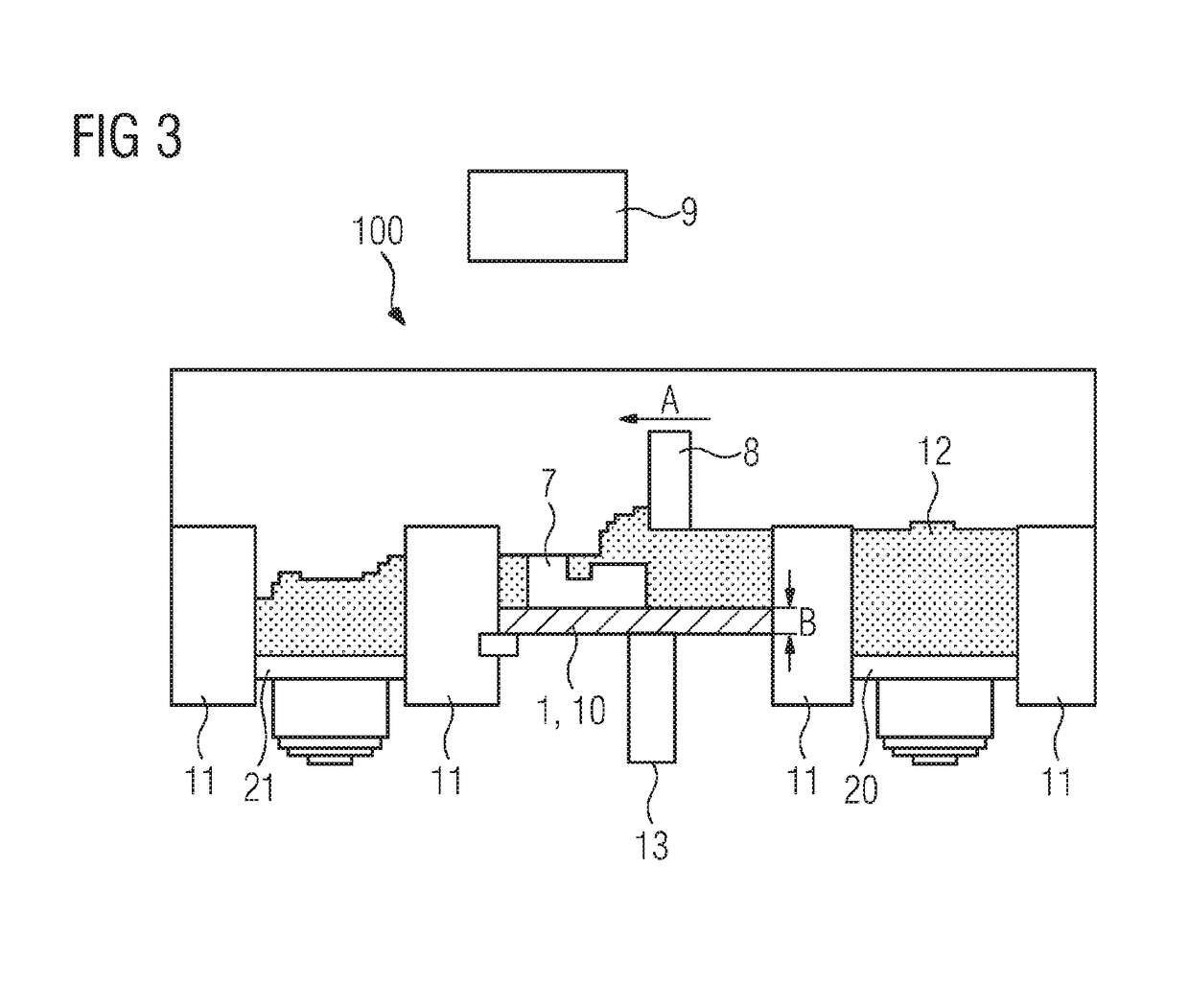 Apparatus for a facility and method of additively manufacturing a component