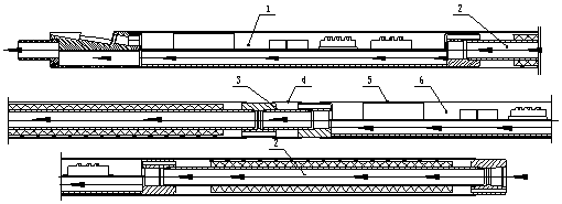 Submersible (oil) multi-stage shaft bottom electromagnetic heating device