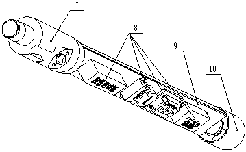 Submersible (oil) multi-stage shaft bottom electromagnetic heating device