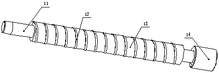 Submersible (oil) multi-stage shaft bottom electromagnetic heating device