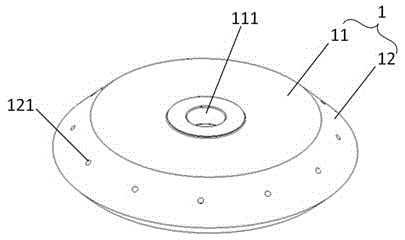 Multi-inclined-hole position degree testing device of disc thin-walled member