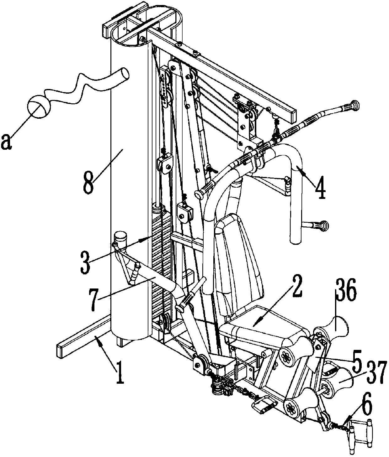 Multi-purpose linkage exercise machine with fitness video recording function