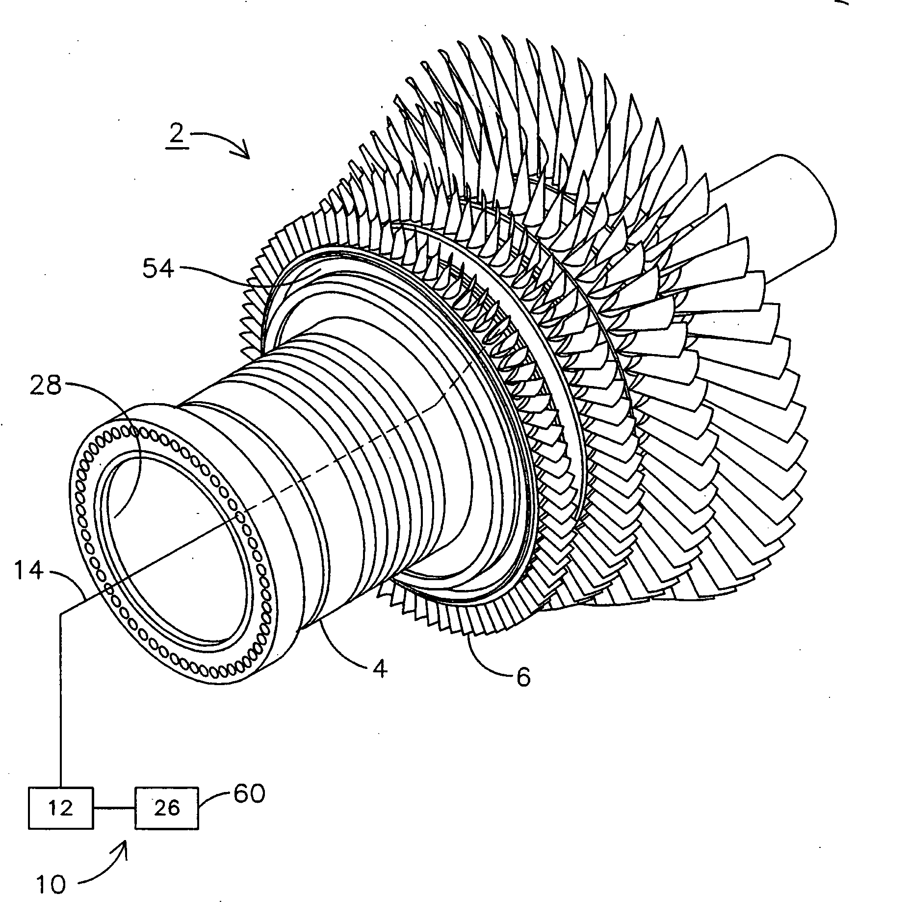 Doppler radar sensing system for monitoring turbine generator components