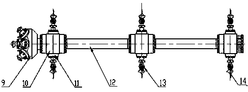 Flange type fracturing combination manifold device with damping device