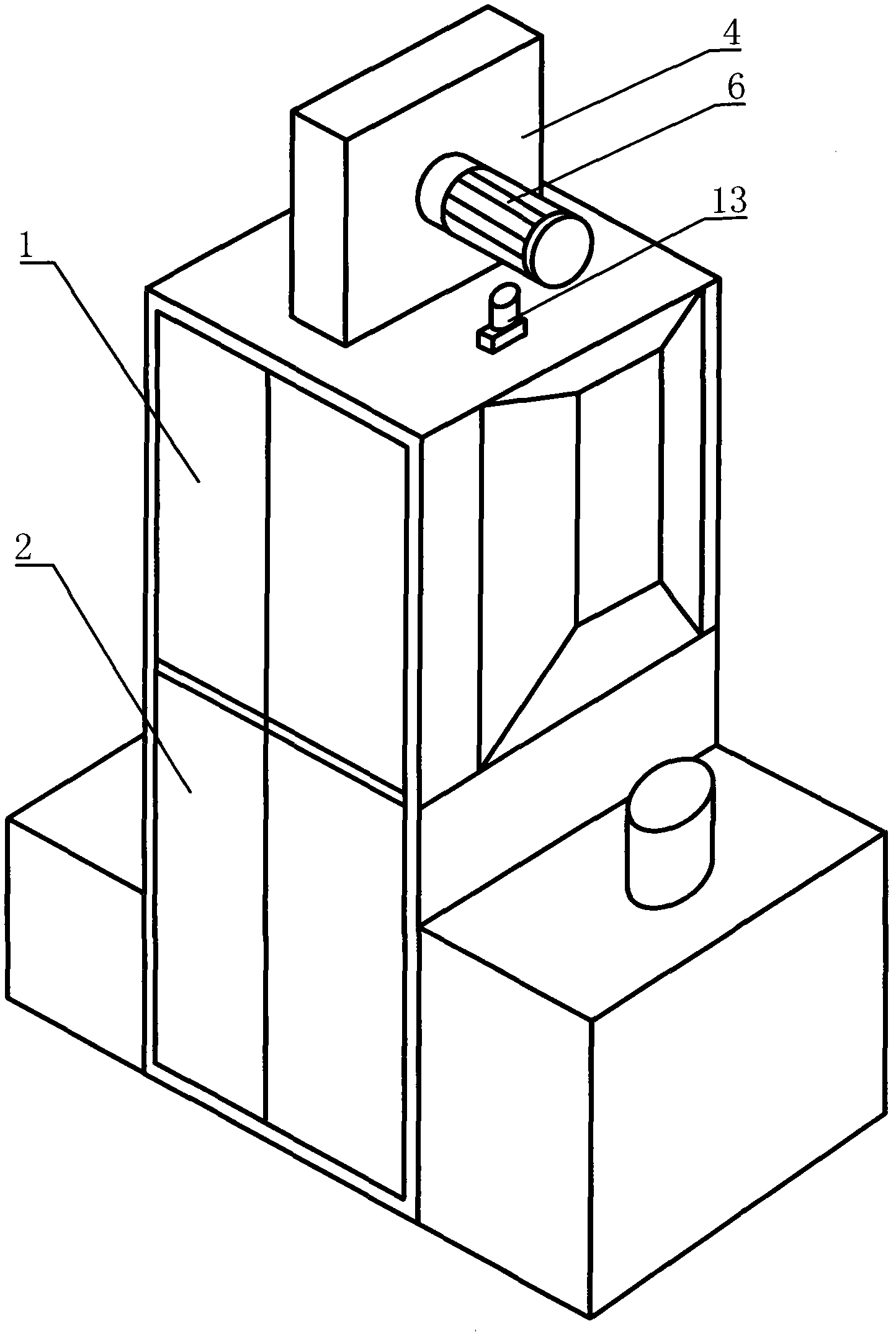 Cage type cotton removing and tiny dust removing machine