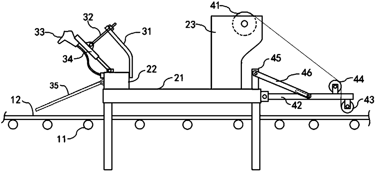 Rock wool on-line film laminating device and method