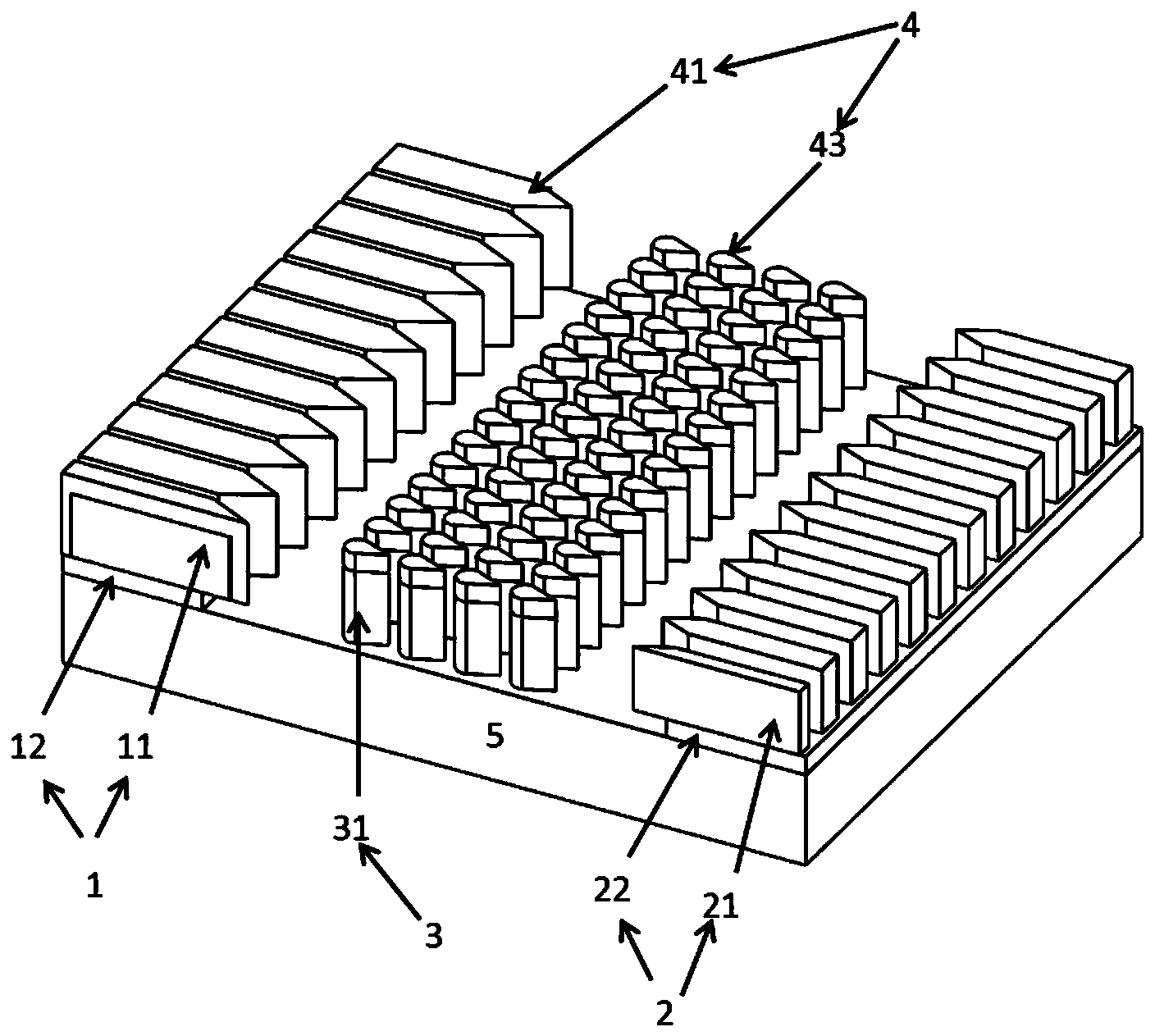 Ionizing sensor based on discharge electric field with micro-gap polarization structure