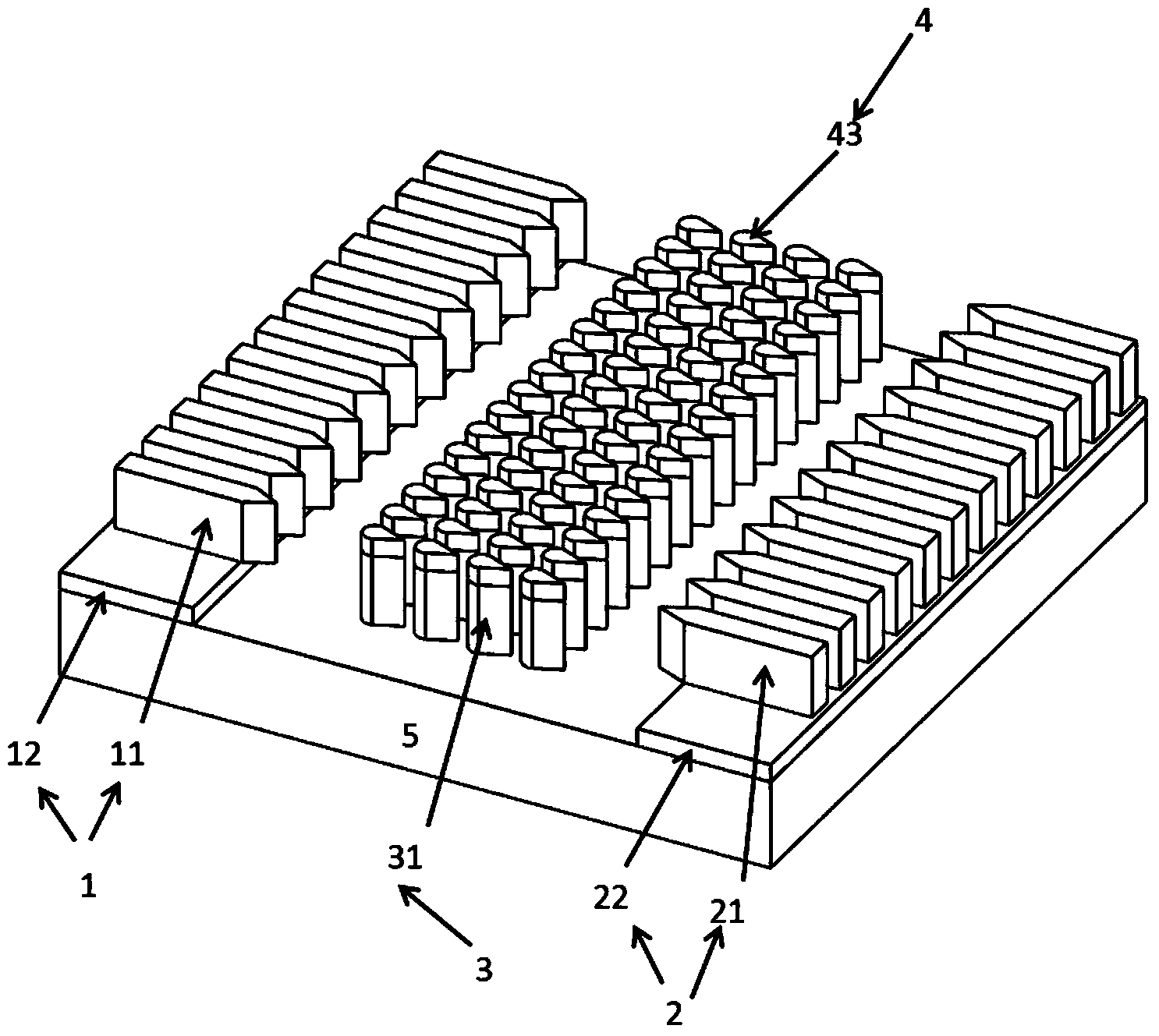 Ionizing sensor based on discharge electric field with micro-gap polarization structure